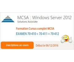 Certification MCSA Windows Server 2012, début le 06 Dec 2016